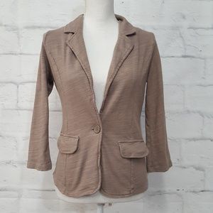 Caslon 3/4 sleeve knit blazer
